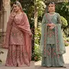 Nsr 887 Pure Fendy Silk With Heavy Embroidery Sequence Work Readymade Suits Online Wholesale